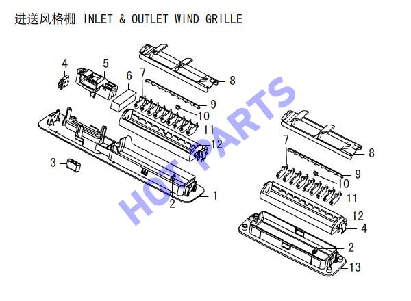 INLET & OUTLET WIND GRILLE